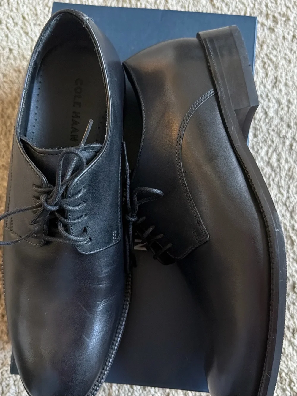 Cole Hann Men's Black Leather Oxfords Shoes Size 8